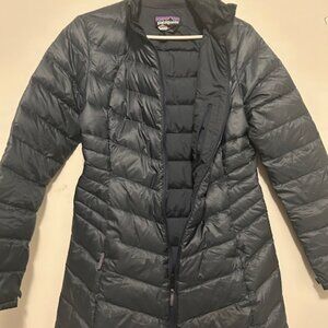 Women's Patagonia Jacket Slate Blue Mid Length (to thigh) Size M